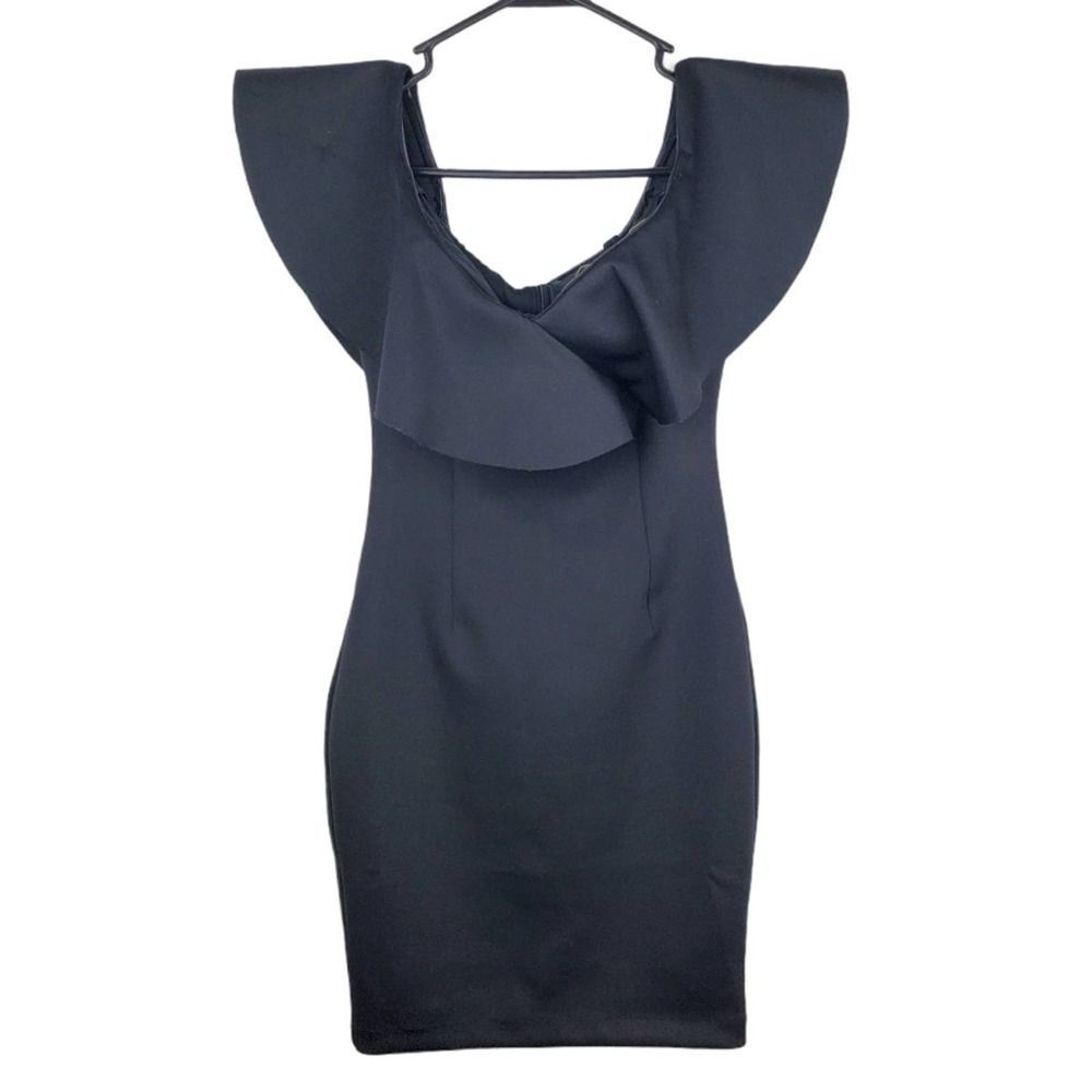 Guess XS Shaye Bodycon Ruffle Dress Off Shoulder Sexy Evening Night Out Guest - Picture 2 of 11